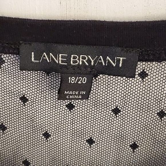 Lane Bryant‎ SHEER lace embroidered yoke bell sleeve shirt plus size 18 20 2X - Picture 10 of 13